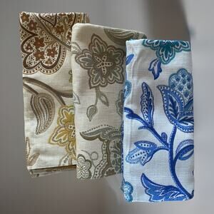 3 Colorways Heavy Stark Veracruz Brocade Floral Sunbrella Fabric Samples 28"x30"